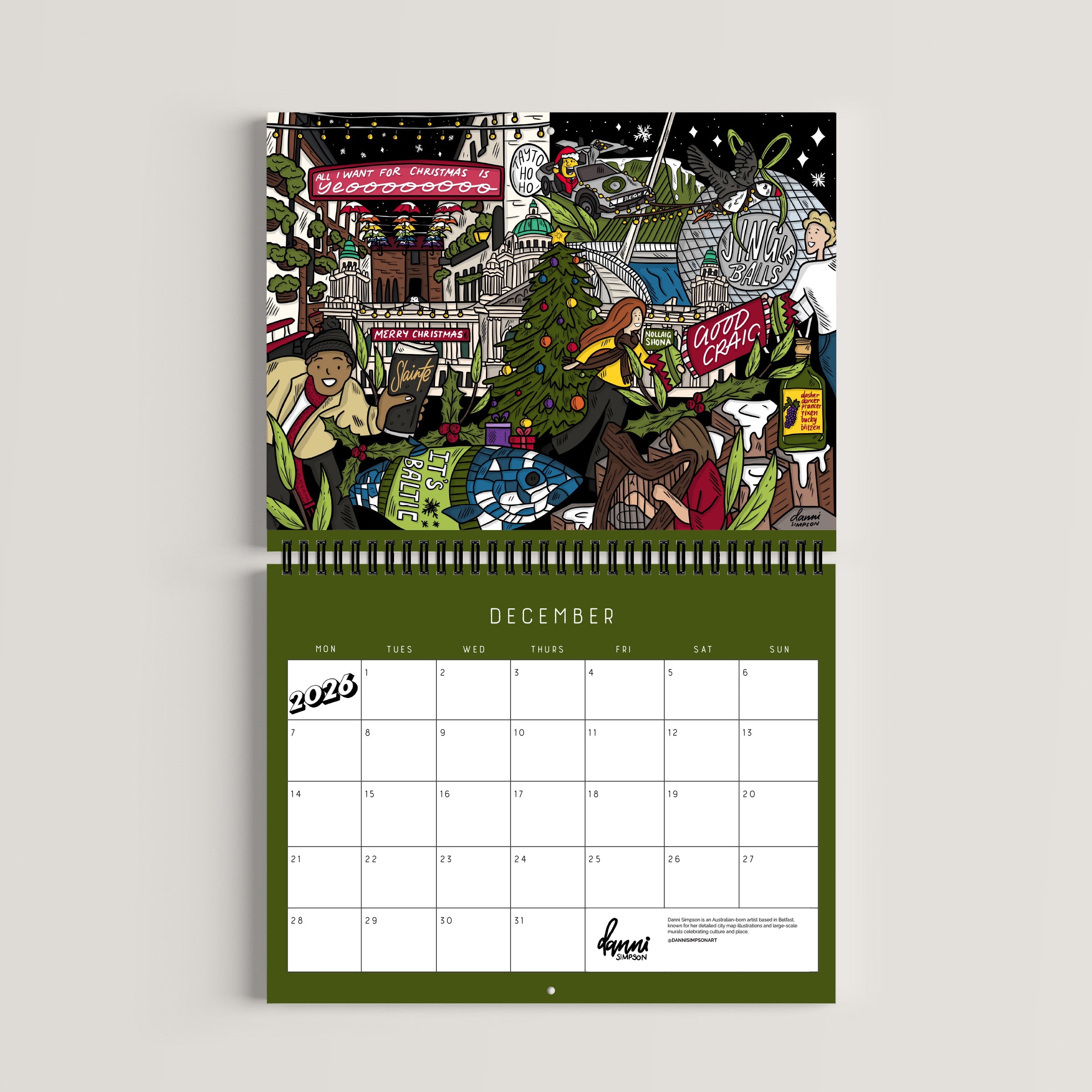2026 Local Artist Calendar · Danni Simpson Art